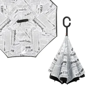 Inverted Umbrella Reverse Folding Windproof UV C Handle Self Stand Go-ds