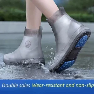Waterproof Silicone Shoe Covers Anti-Slip Rain Boot Protector Unisex Overshoes